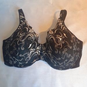 Platex black and cream lace bra 44DD